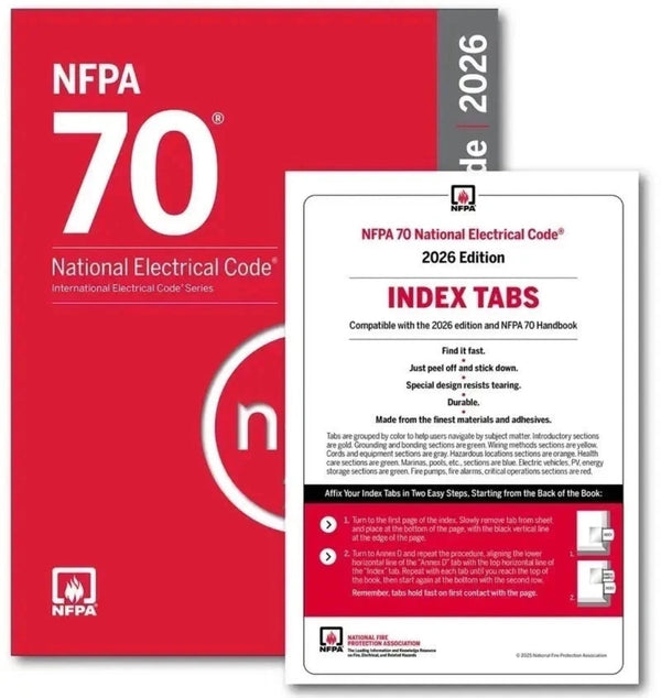 NFPA 70, National Electrical Code (NEC) 2026 Edition + index tab