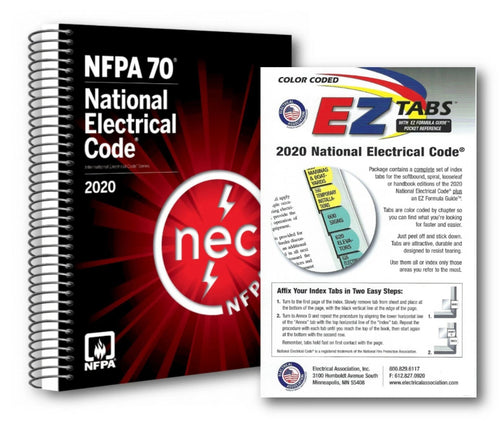 NFPA 70 National Electrical Code (NEC) Spiralbound & EZ Tabs (Color Coded) 2020