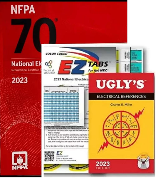 NFPA 70 2023 NEC Code Book nfpa PB + Ugly's Electrical Ref Spiral + EZ New Stock