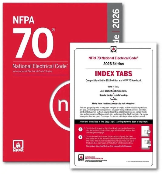 NFPA 70, National Electrical Code (NEC) 2026 Edition + index tab